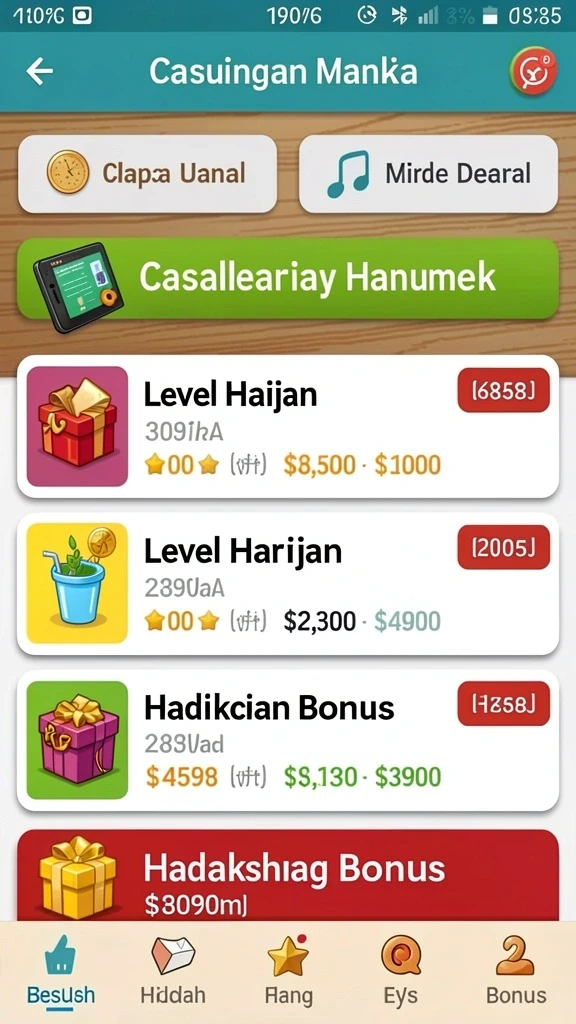 Tampilan awal aplikasi yang menarik dan user-friendly.