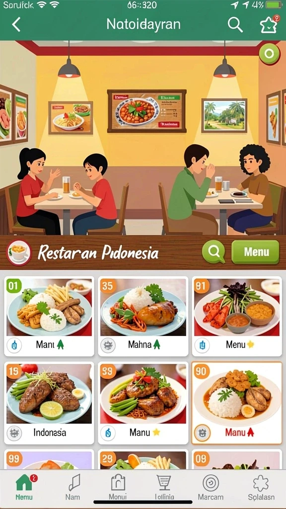 Screenshot aplikasi menunjukkan antarmuka yang menarik dan mudah digunakan.