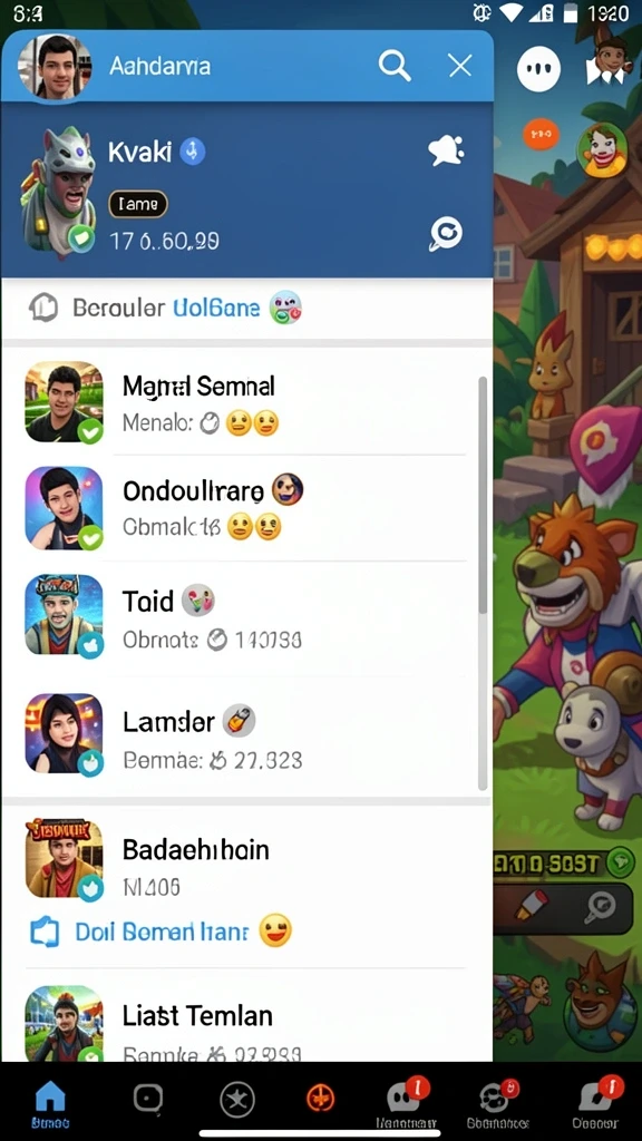 Screenshot menunjukkan berbagai mode permainan yang seru.