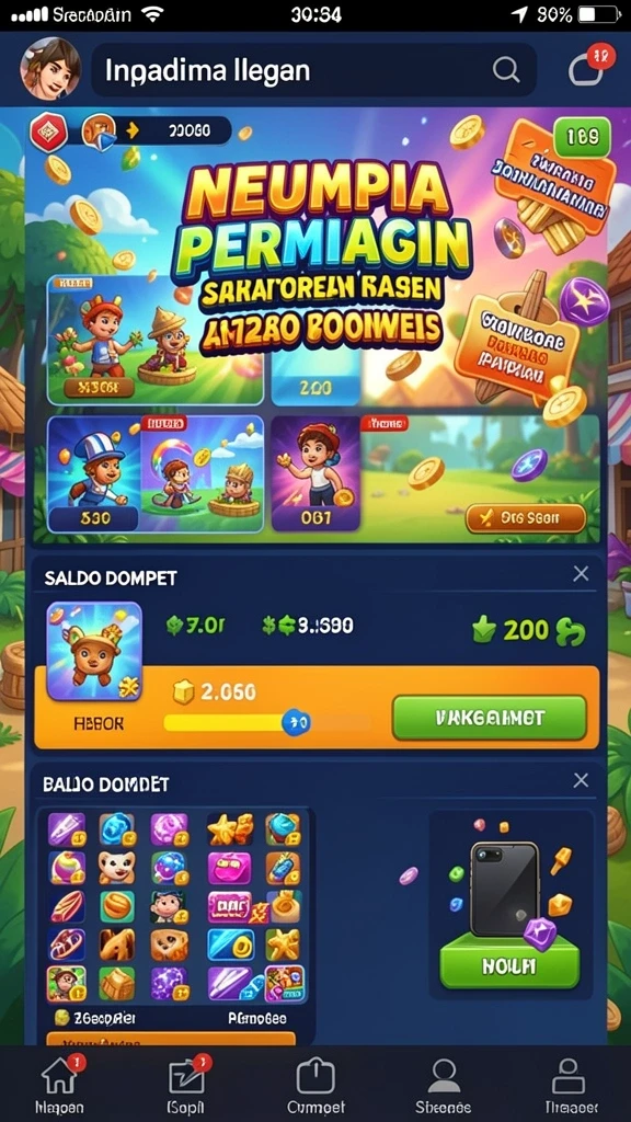 Tampilan utama dengan navigasi yang mudah.