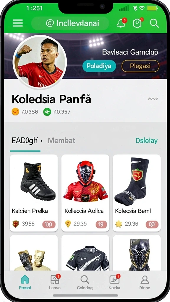 Tangkapan layar kedua menunjukkan berbagai jenis permainan yang tersedia.